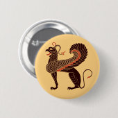 Oude Griekse mythologische beest Griffin Ronde Button 5,7 Cm (Voorkant /achterkant)