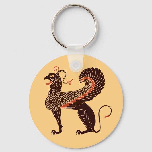 Oude Griekse mythologische beest Griffin Sleutelhanger (Voorkant)