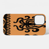 Oude Griekse octopus, golfpatroon iPhone Hoesje (Achterkant horizontaal)