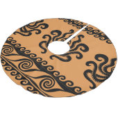 Oude Griekse octopus, golfpatroon Kerstboom Rok (Gekanteld)