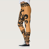 Oude Griekse octopus, golfpatroon Leggings (Links)