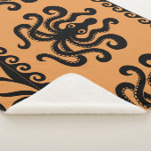 Oude Griekse octopus, golfpatroon Sherpa Deken (3/4)