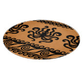 Oude Griekse octopus, golfpatroon Snijplank (Hoek)