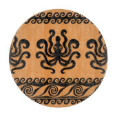 Oude Griekse octopus, golfpatroon Snijplank (Voorkant)