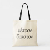 Oude Griekse offertes: Kleovoulos "Moderatie.." Tote Bag (Achterkant)