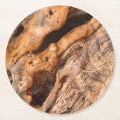 Oude Griekse olijfboomstam afdrukken Ronde Kartonnen Onderzetter (Voorkant)