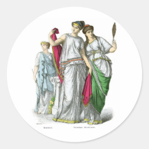 Oude Griekse priesteres en vrouwen uit de Noble Ronde Sticker