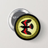 Oude Griekse schilden: Hawk (lucht) Ronde Button 5,7 Cm (Voorkant /achterkant)