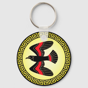 Oude Griekse schilden: Hawk (lucht) Sleutelhanger