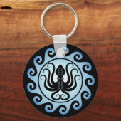 Oude Griekse schilden: Octopus (water) Sleutelhanger (Voorkant)