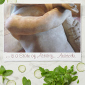 Oude Griekse sculptuur Aristoteles Quote Towel Theedoek (Gevouwen)