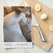 Oude Griekse sculptuur Aristoteles Quote Towel Theedoek (Quarter Fold)