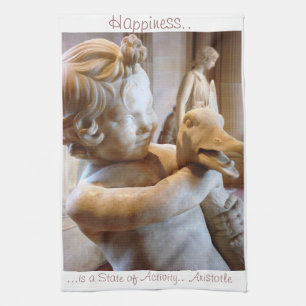 Oude Griekse sculptuur Aristoteles Quote Towel Theedoek