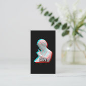 Oude Griekse sculptuur Glitch esthetische damp Visitekaartje (Staand voorkant)