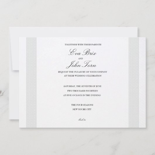 Oude Griekse sierbruiloft Kaart (Voorkant)