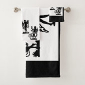 Oude Griekse silhouettes van de Muses-afdruk Bad Handdoek (Insitu)