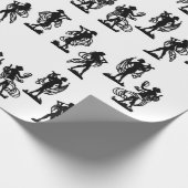 Oude Griekse silhouettes van de Muses-afdruk Cadeaupapier (Hoek)