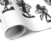 Oude Griekse silhouettes van de Muses-afdruk Cadeaupapier (Rol Hoek)