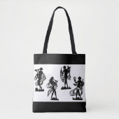 Oude Griekse silhouettes van de Muses-afdruk Tote Bag (Voorkant)