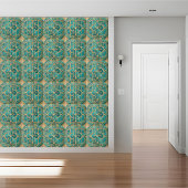 Oude Griekse sleutelpatroon Tegel - Blauwgroen en  Tegeltje