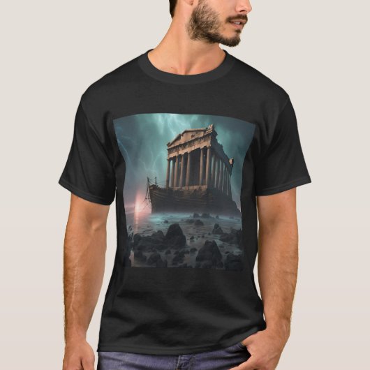 Oude Griekse tempel T-shirt (Voorkant)