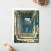 Oude Griekse tempelruiten Notitiekaartje (Voorkant / Achterkant in situ)