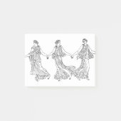 Oude Griekse Vrouwen Lijn Kunst Dansing Post-it® Notes (Voorkant)