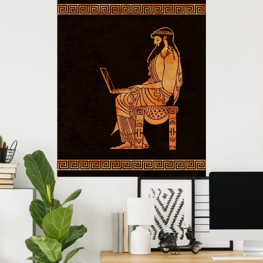 Oude Griekse zakenman Poster (Thuiskantoor)
