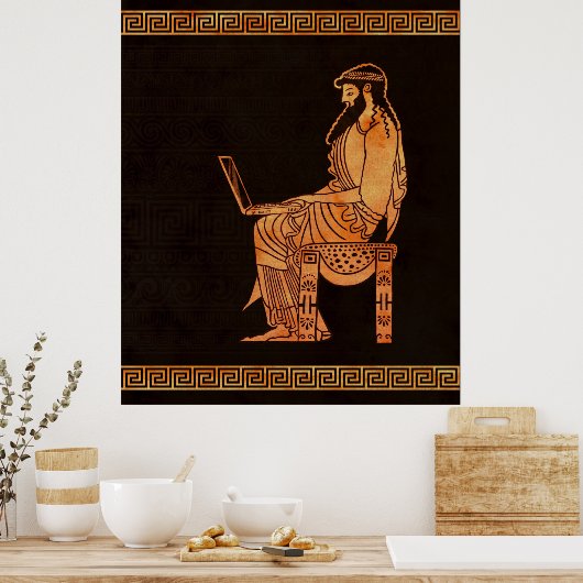 Oude Griekse zakenman Poster (Keuken)