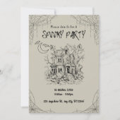 Oude Griezelfeest Spokenparty Kaart (Voorkant)