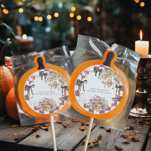 Oude griezelige Cottagecore Halloween-stickers Ronde Sticker