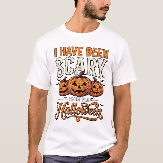 Oude griezelige Halloween pompoen shirt ontwerp_1 (Voorkant)