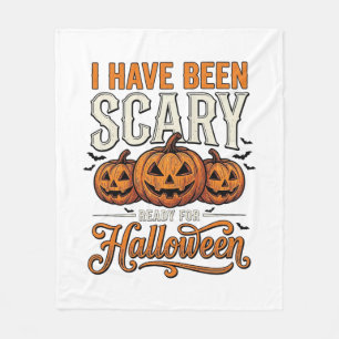 Oude griezelige Halloween pompoen shirt ontwerp_1 Fleece Deken