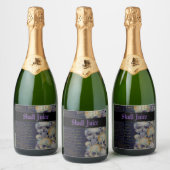 Oude griezelige Halloween-schedel sap Sparkling Wijnetiket (Flessen)