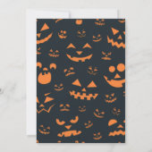 Oude Griezelige Pompoen Kop Halloween Feest Uitnod Kaart (Achterkant)