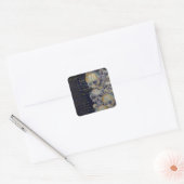 Oude griezelige schedels Halloween Vierkante Sticker (Envelop)