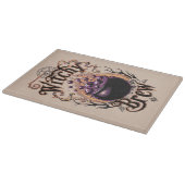 Oude Griezelige Script Halloween Thema Heksenbord Snijplank (Hoek)