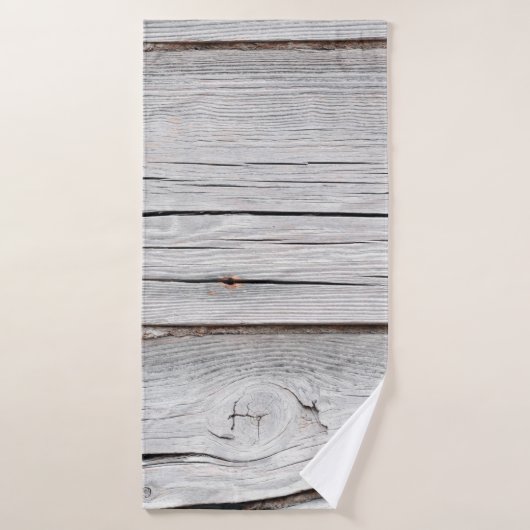 Oude grijze houten wand textureabstract, achtergro badhanddoek (Badhanddoek)