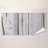 Oude grijze houten wand textureabstract, achtergro badhanddoek (Badhanddoek)