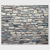 Oude grijze muur cadeaupapier (Vlak)