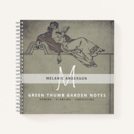 Oude grijze Secret Garden Gardeners Journal Notitieboek