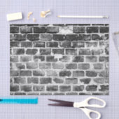 Oude grijze Weathered Brick-wandtextuur Tissuepapier (Craft)