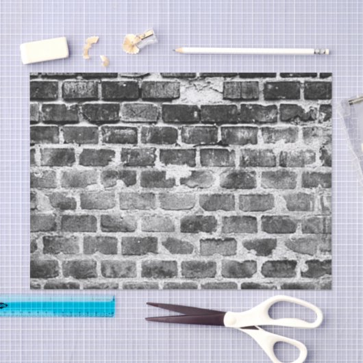 Oude grijze Weathered Brick-wandtextuur Tissuepapier (Craft)