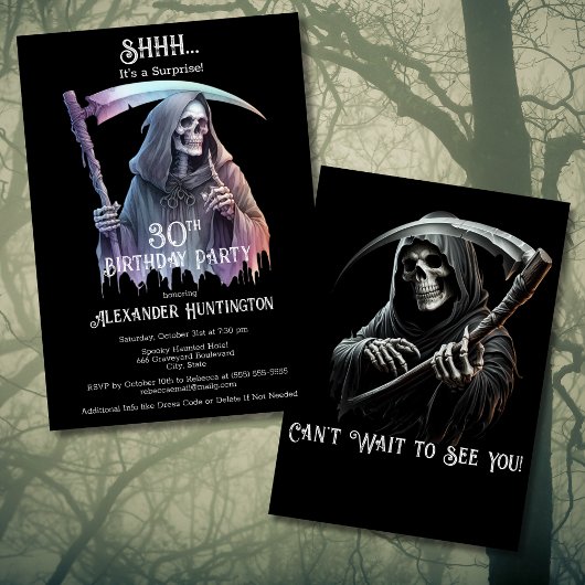 Oude Grim Reaper Verjaardagsfeest Surprise 30 jaar Kaart