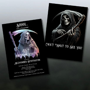 Oude Grim Reaper Verrassings 45e Verjaardagsfeestj Kaart