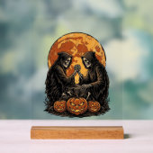 Oude Grim Reapers Halloween Pompoen Vector Ontwerp Acryl Bord (Neutraal)