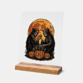 Oude Grim Reapers Halloween Pompoen Vector Ontwerp Acryl Bord (Hoek)