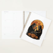 Oude Grim Reapers Halloween Pompoen Vector Ontwerp Planner (Display)