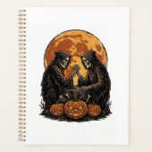 Oude Grim Reapers Halloween Pompoen Vector Ontwerp Planner (Voorkant)