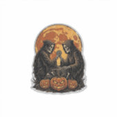 Oude Grim Reapers Halloween Pompoen Vector Ontwerp Sticker (Voorkant)